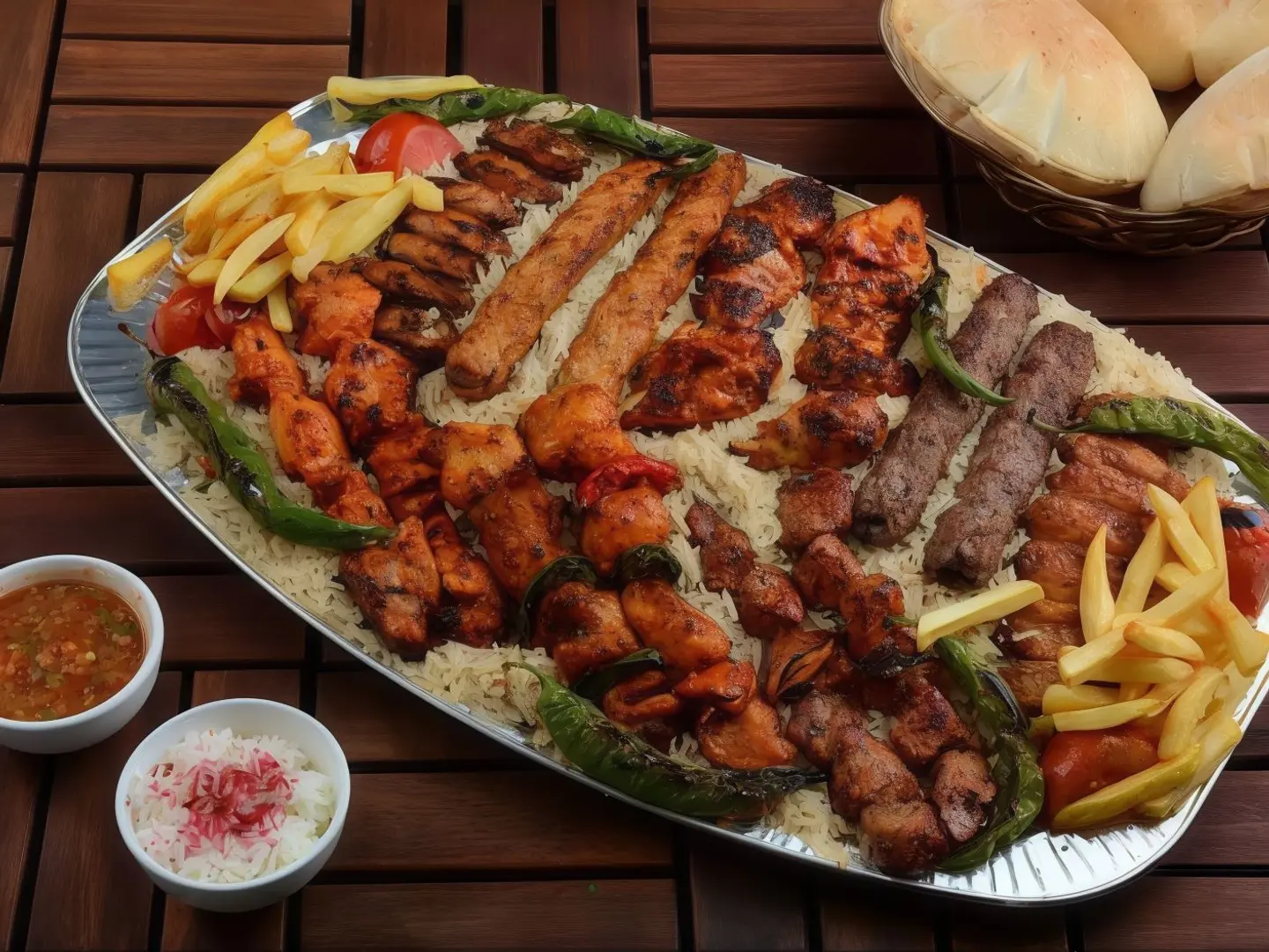 صحن مشويات مشكل صغير
