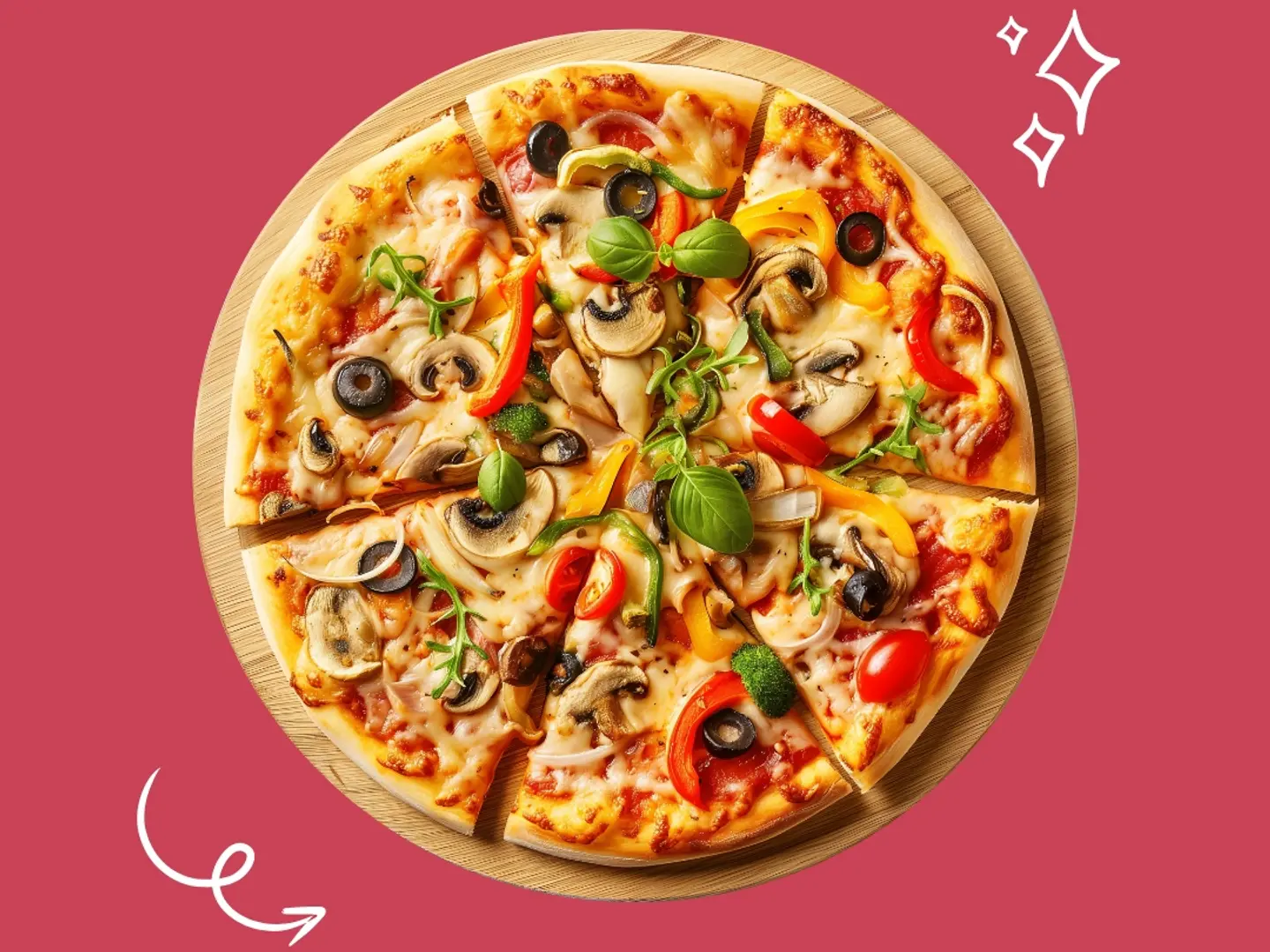 بيتزا خضار كبير