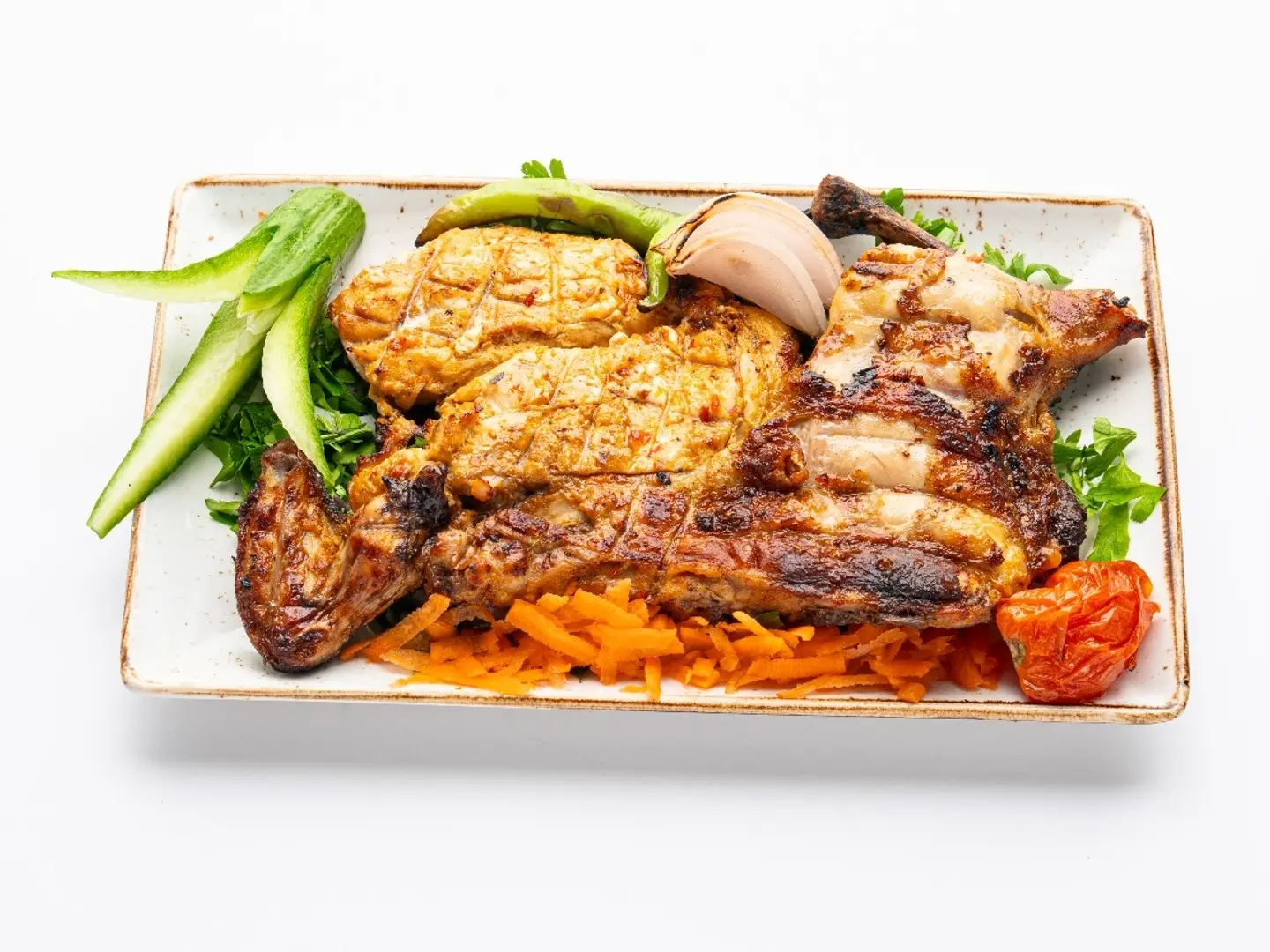 نصف دجاج مشوي