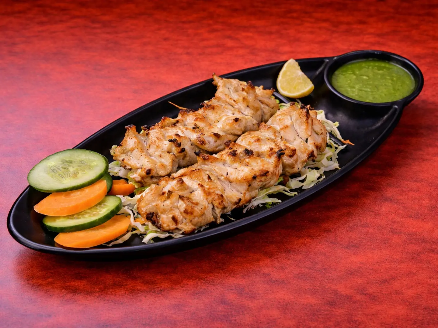 أوصال دجاج تكا مع الكريمة