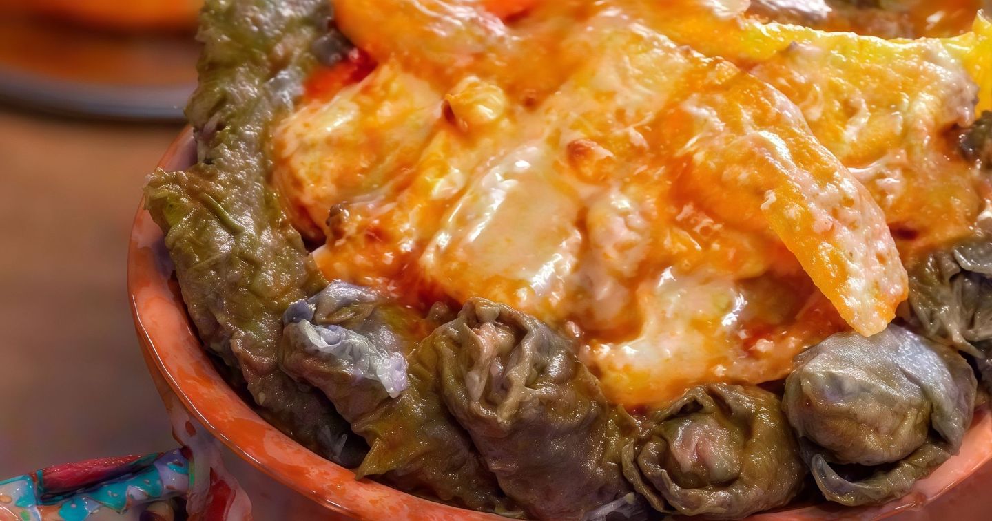 Grape Leaves Tagine With Kawarie