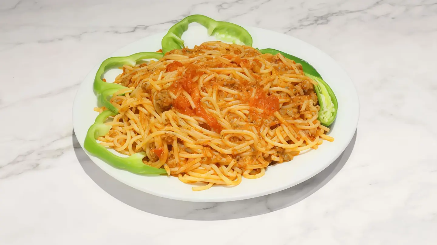 مكرونة سوسيس و صوص أبيض