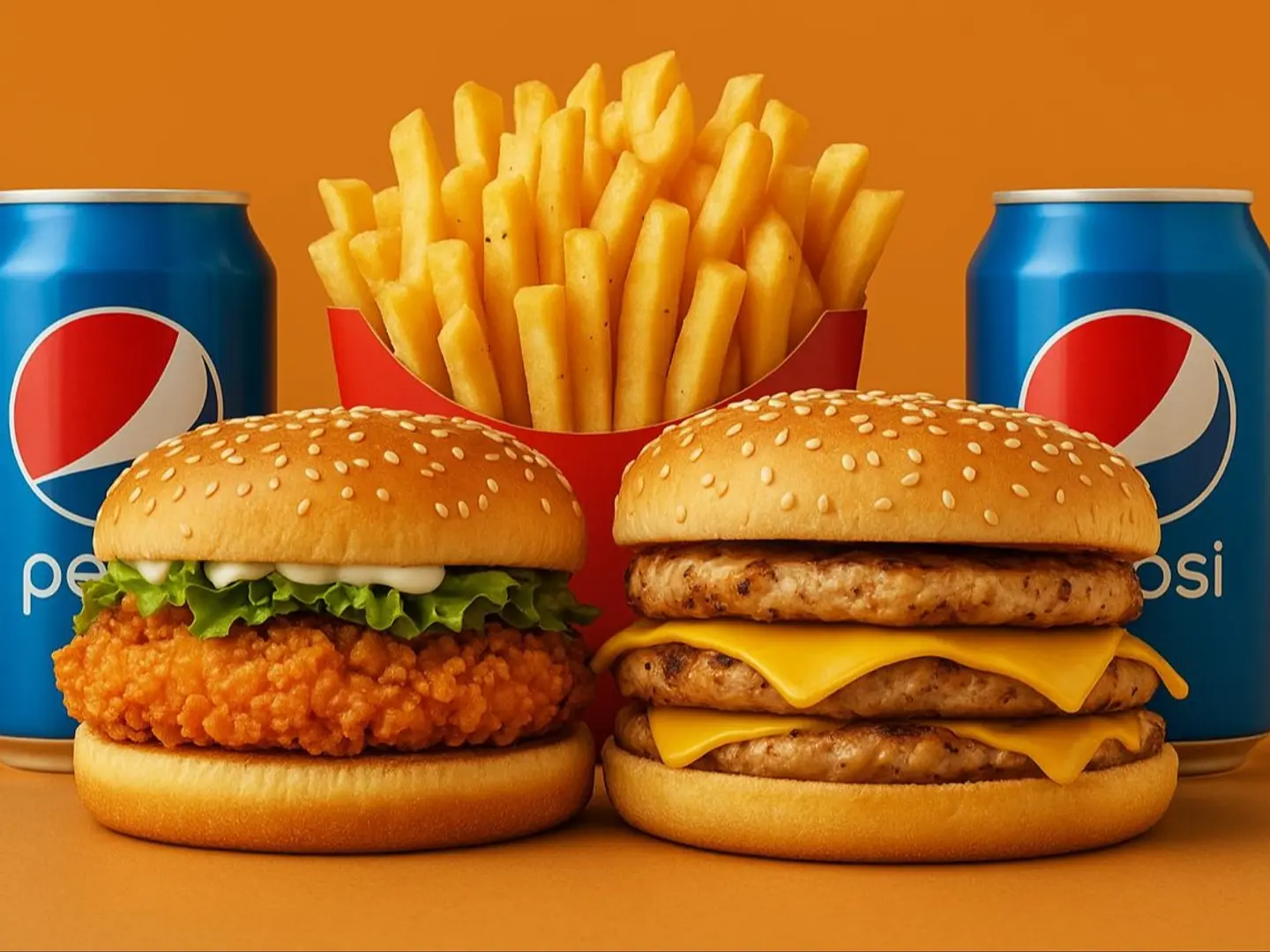 Mixed Burger For Two People