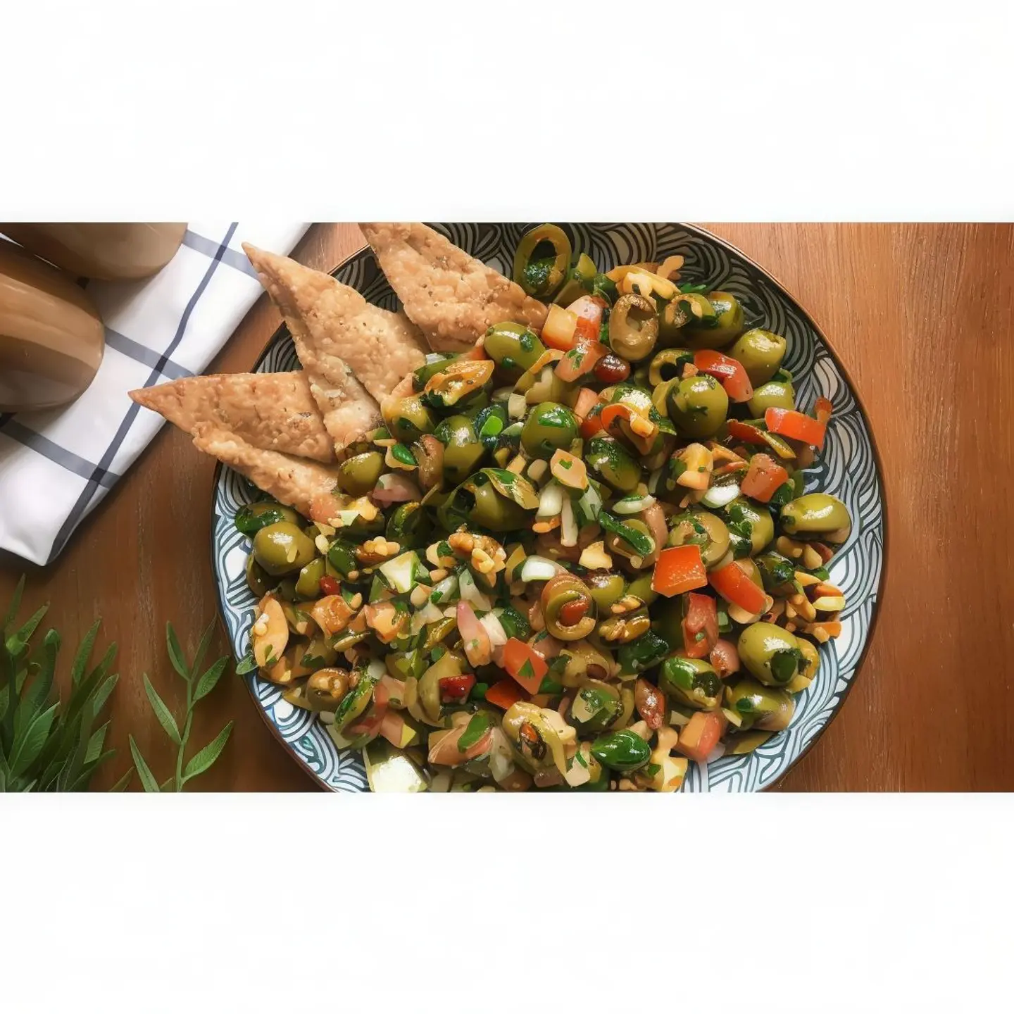 سلطة زيتون بالمكسرات