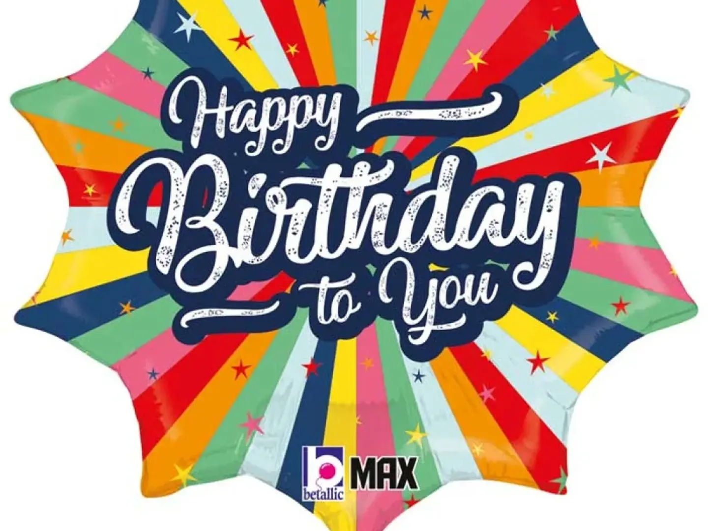 Colorful Birthday Balloon Filled With Heluim