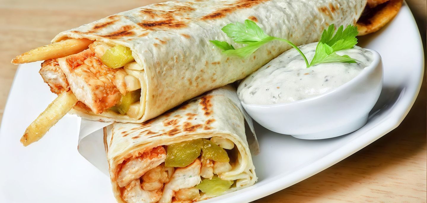 شاورما دجاج بالجبن