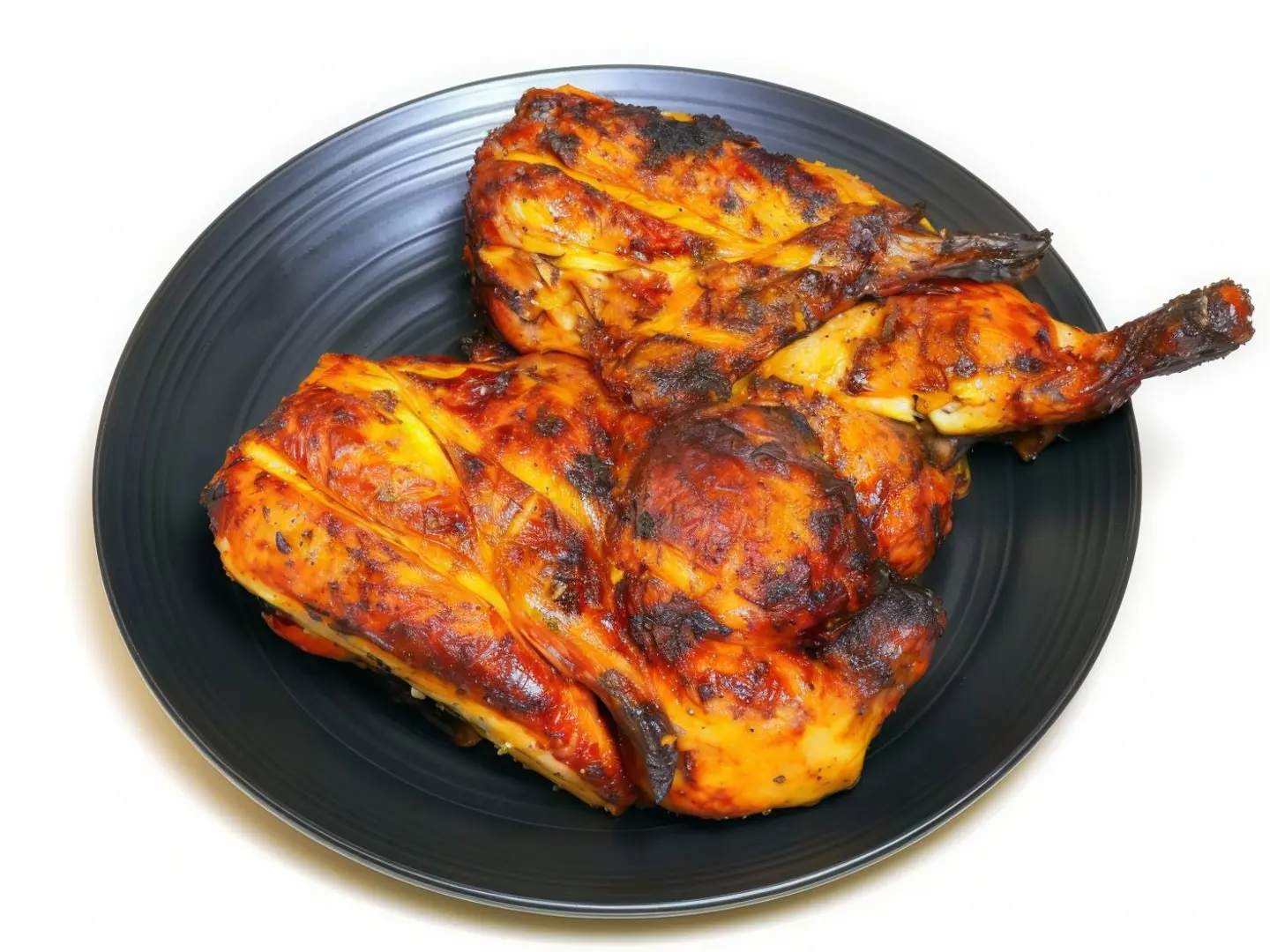 Half A Chicken On Charcoal