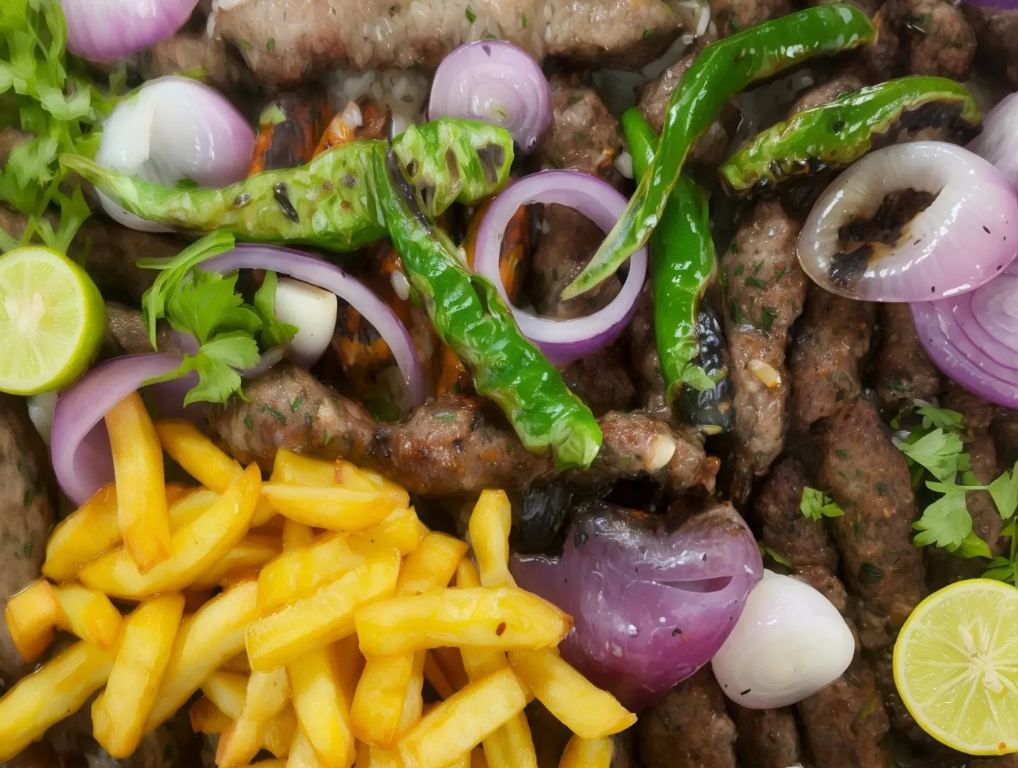 Large Mixed Plate With Rice