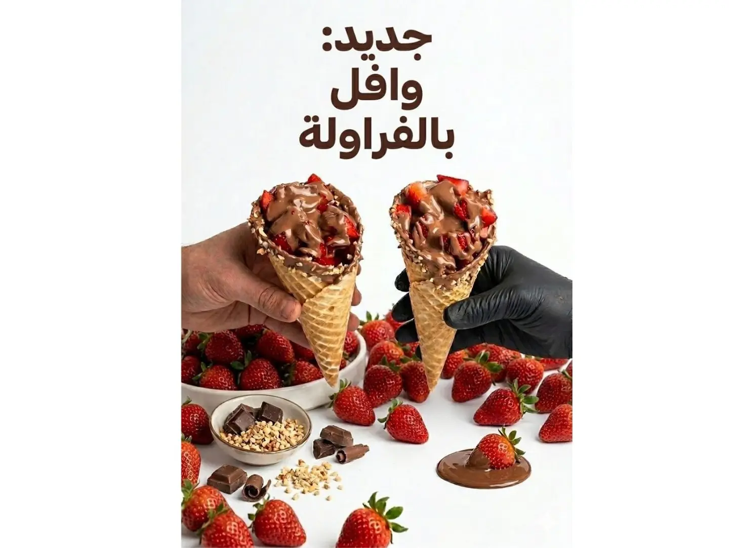 Strawberry Chocolate Waffle - 1 Pc