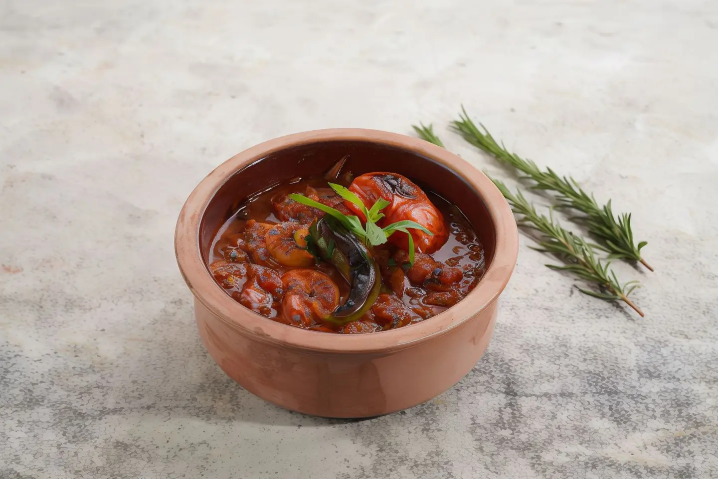 Shrimp Tagine  With Pomegranate Molasses And Honey
