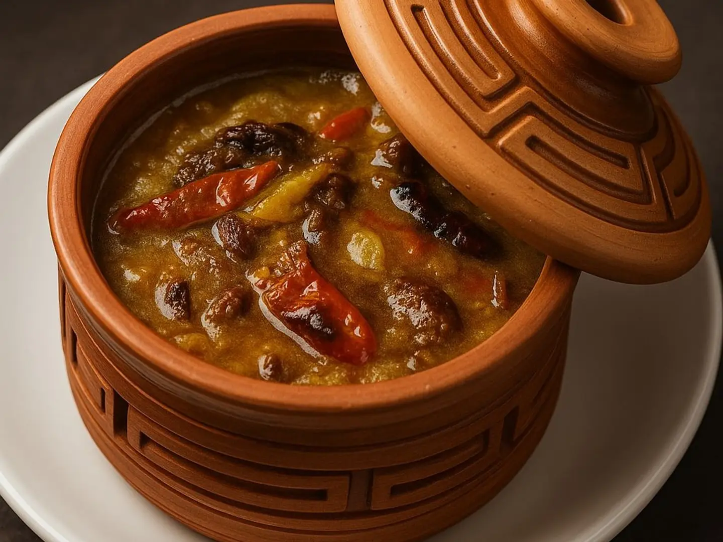 Lamb And Vegetable Pottery