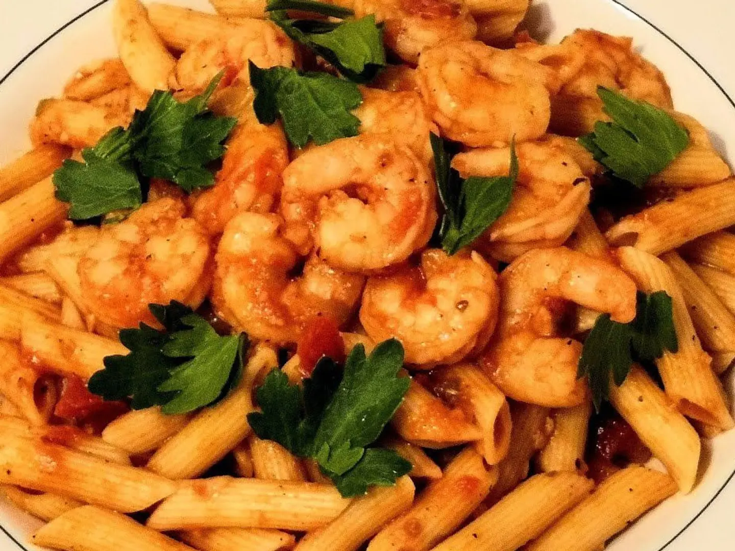 Shrimp Pasta With Red Sauce