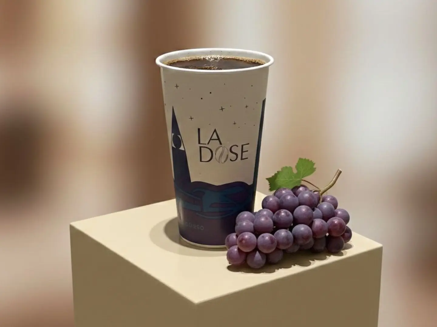 في سكستي عنب بارد في كوب ألومنيوم متغير اللون