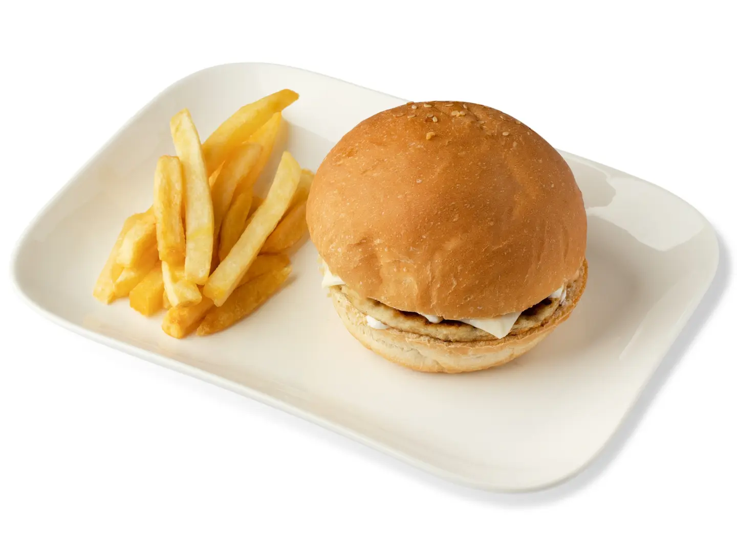 برجر دجاج مع الجبنه