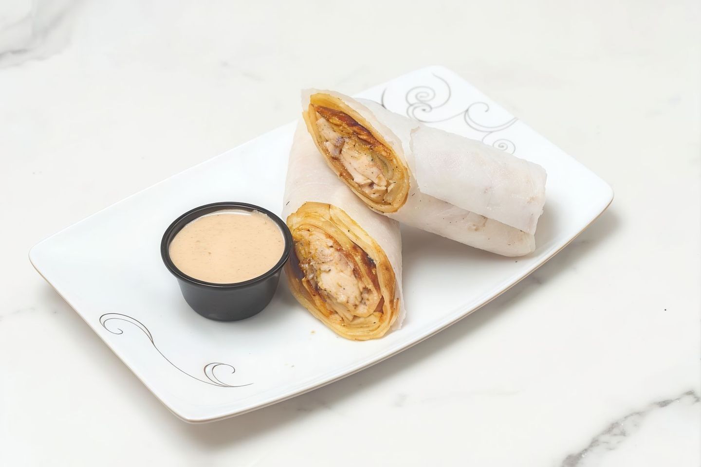 Chicken Reshmi Kabab Chatni Roll