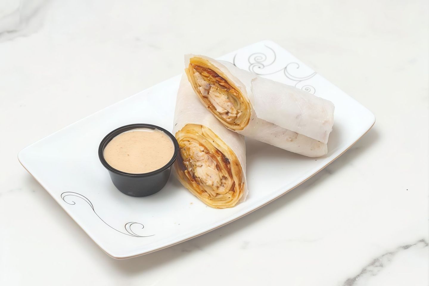 Chicken Behari Garlic Mayo Roll
