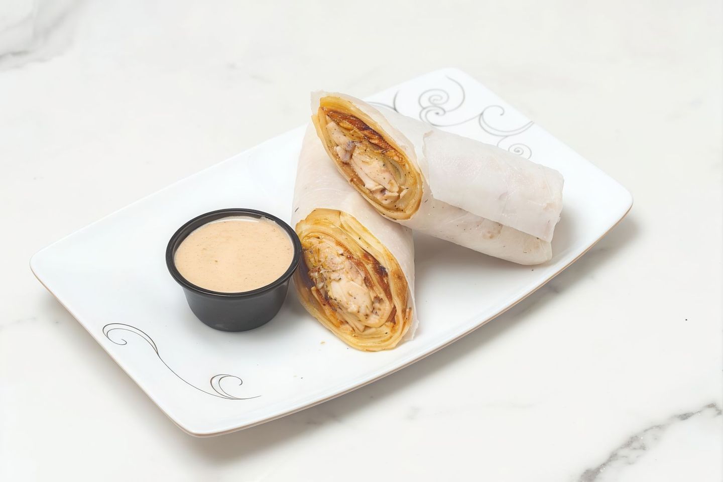 Chicken Malai Boti Garlic Mayo Roll