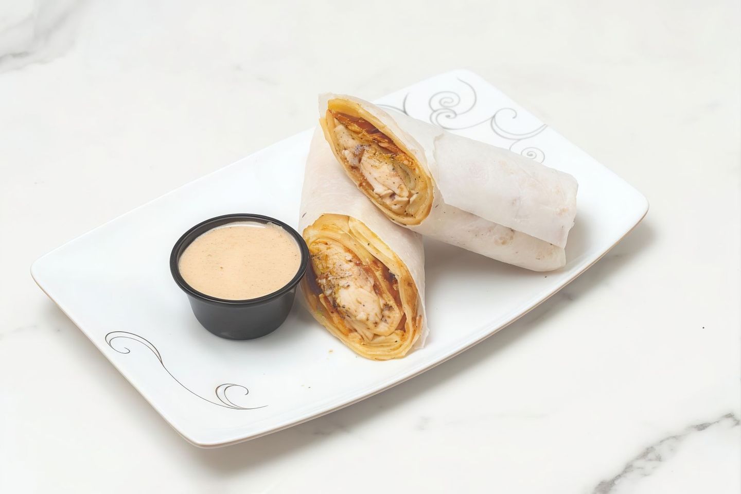 Chicken Malai Boti Cheese Roll
