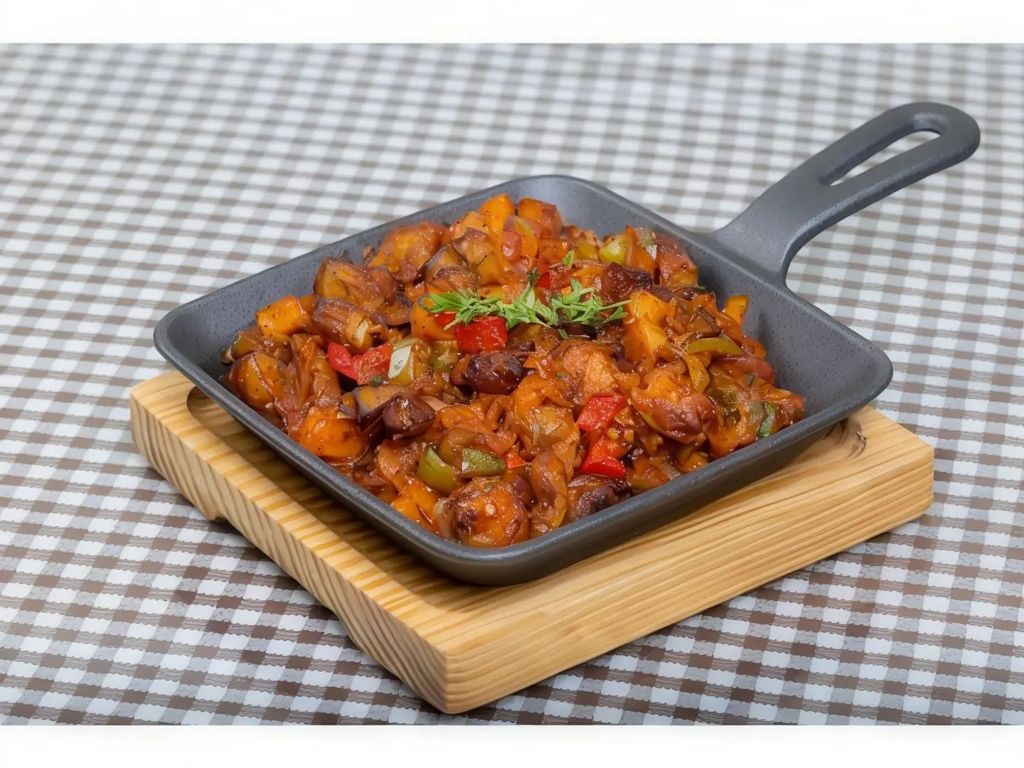 حمسة باذنجان مع بطاطس