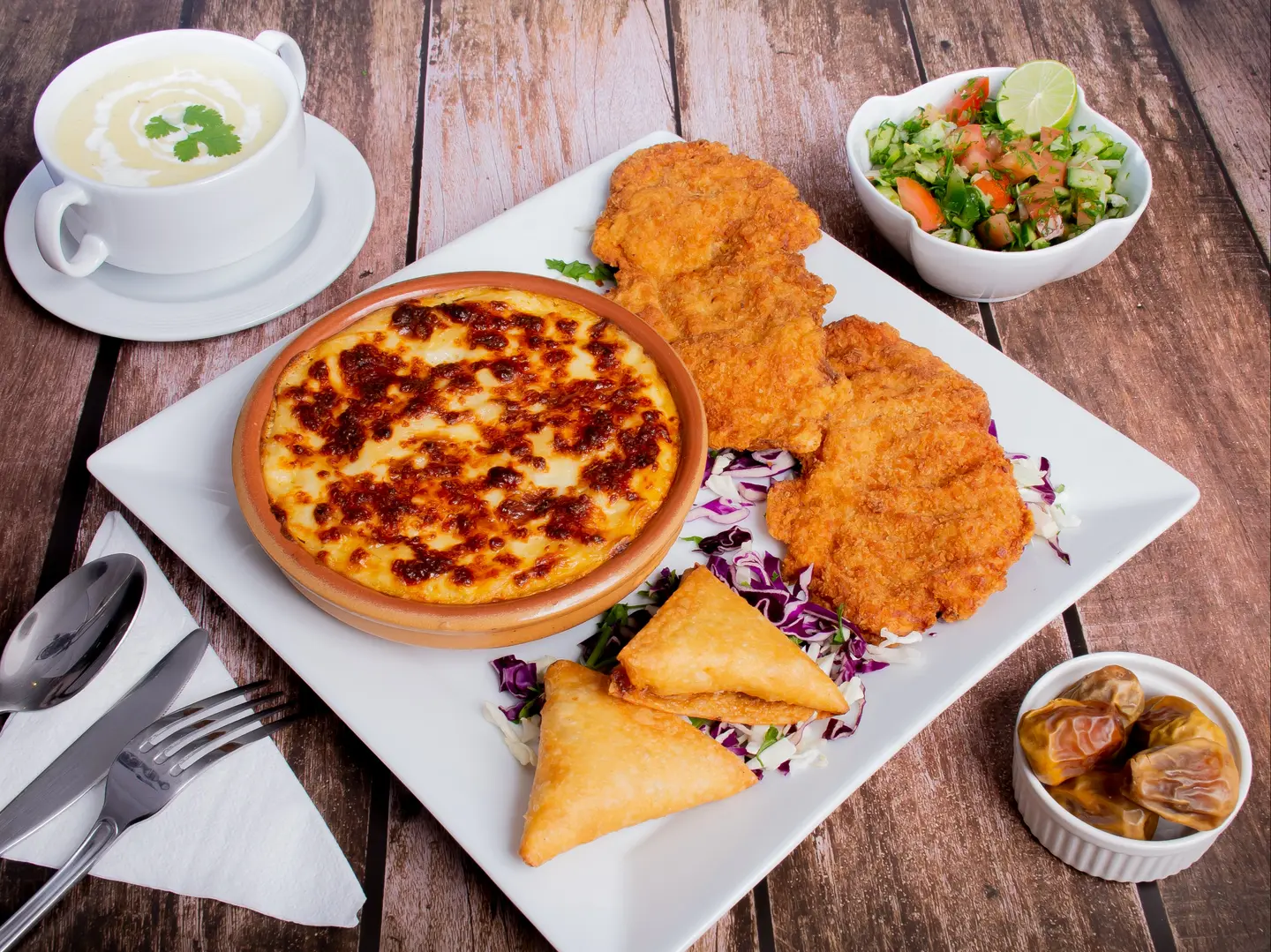 -وجبة اسكالوب مع بشاميل