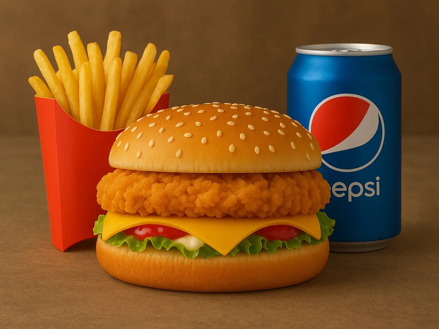 وجبة زنجر برجر دجاج