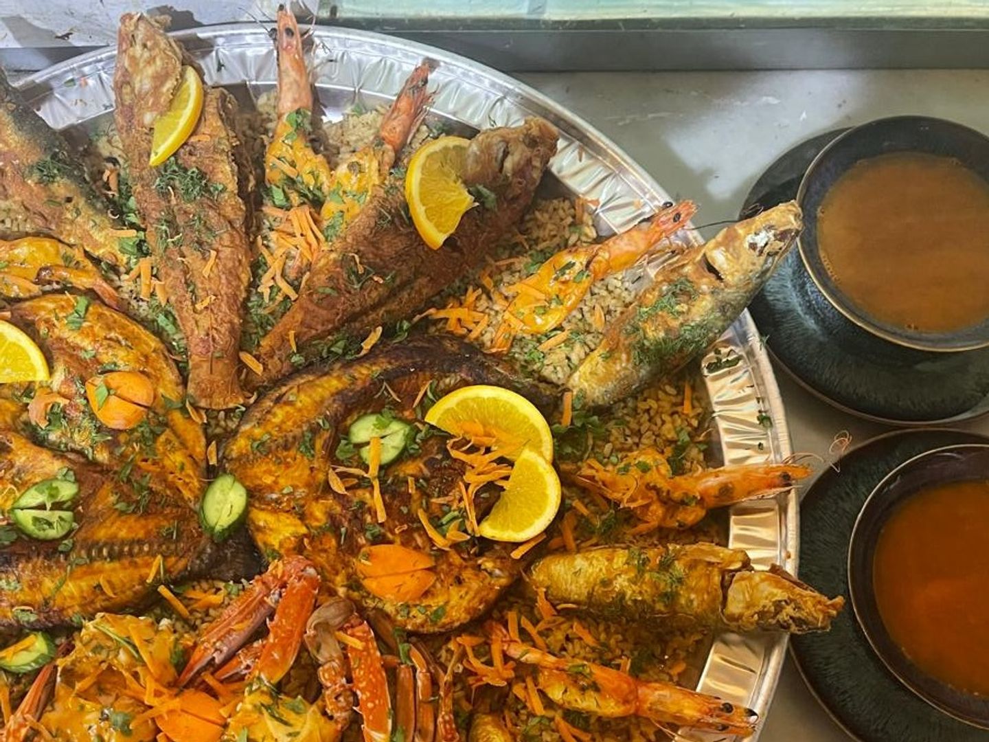 صينية شاطي نوارة تكفي 3 افراد