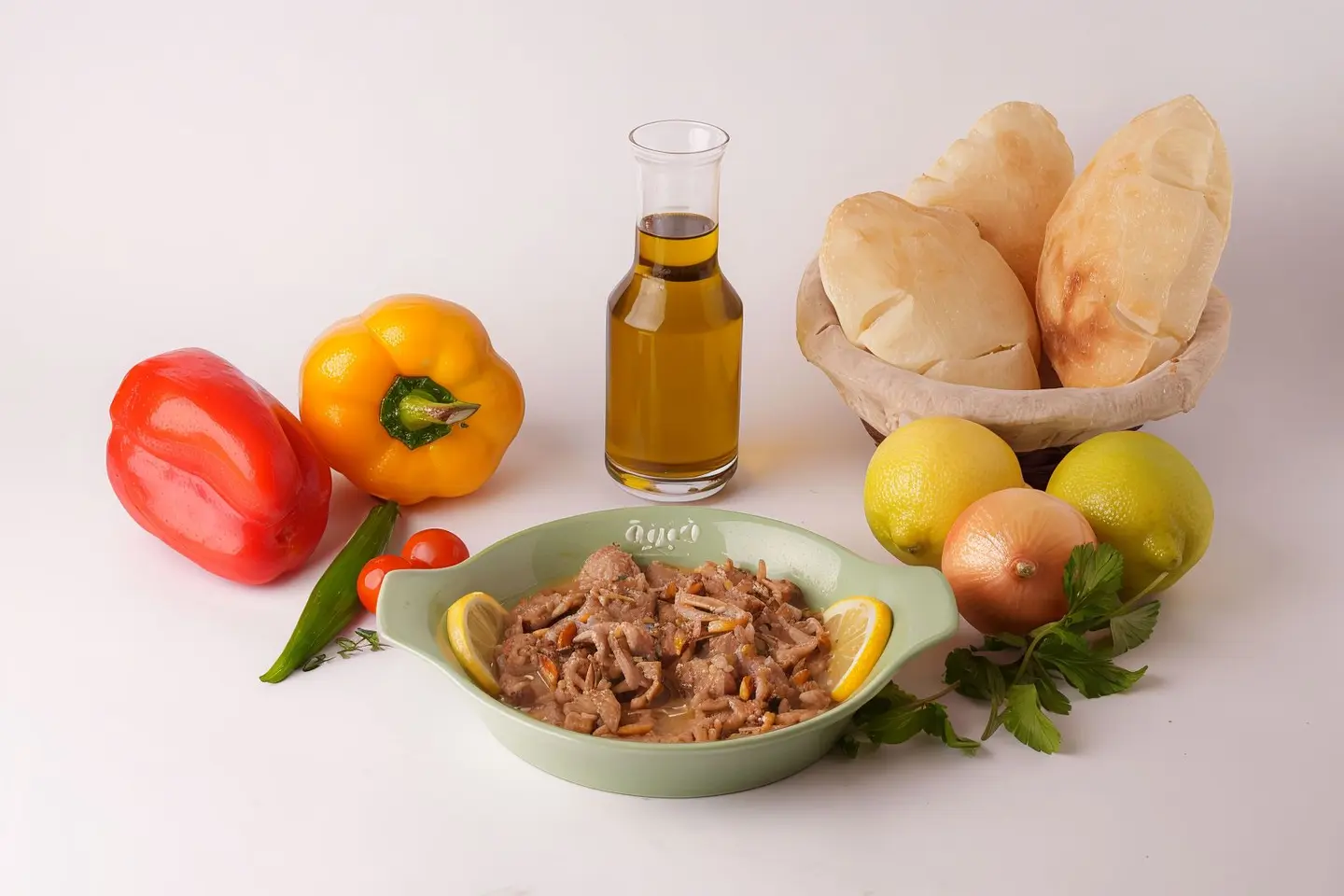 Lahme Ras Asfour With Lemon And Garlic