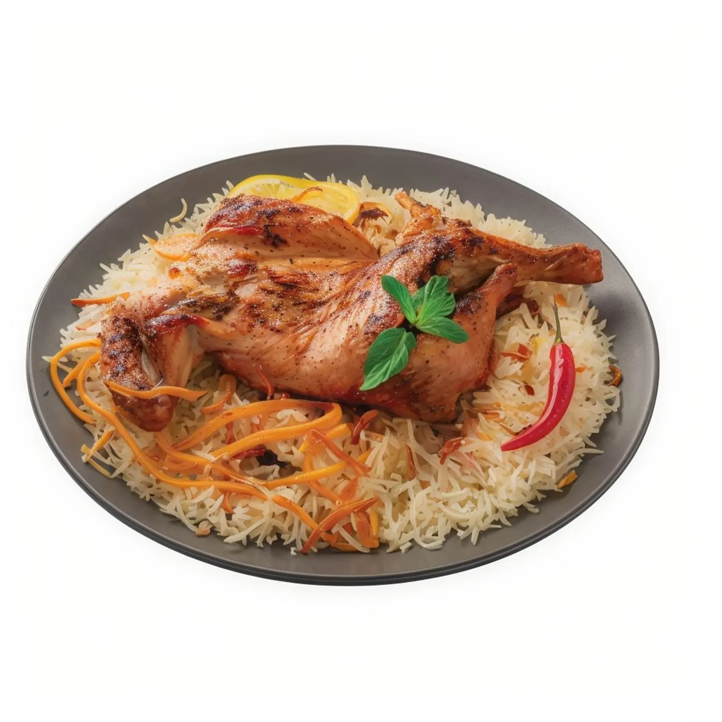 نص دجاج عالفحم