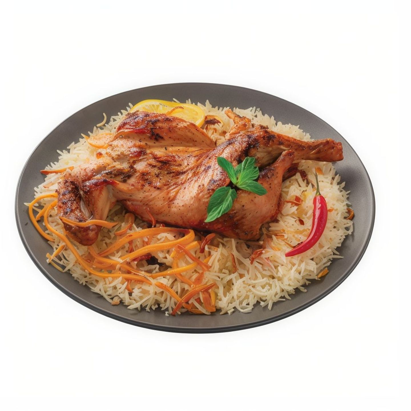 نص دجاج عالفحم