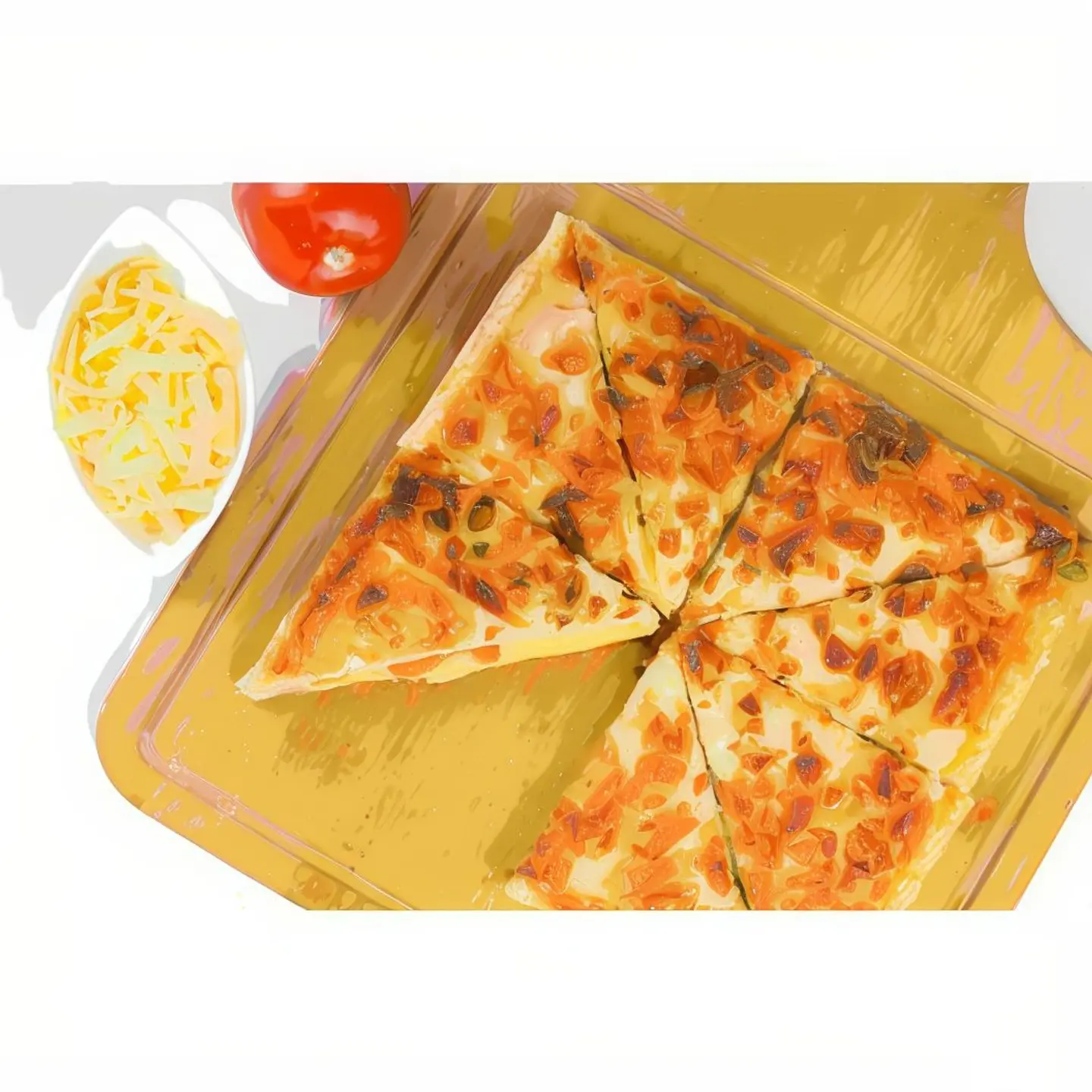 فطيرة جبنة شيدر بالطماطم