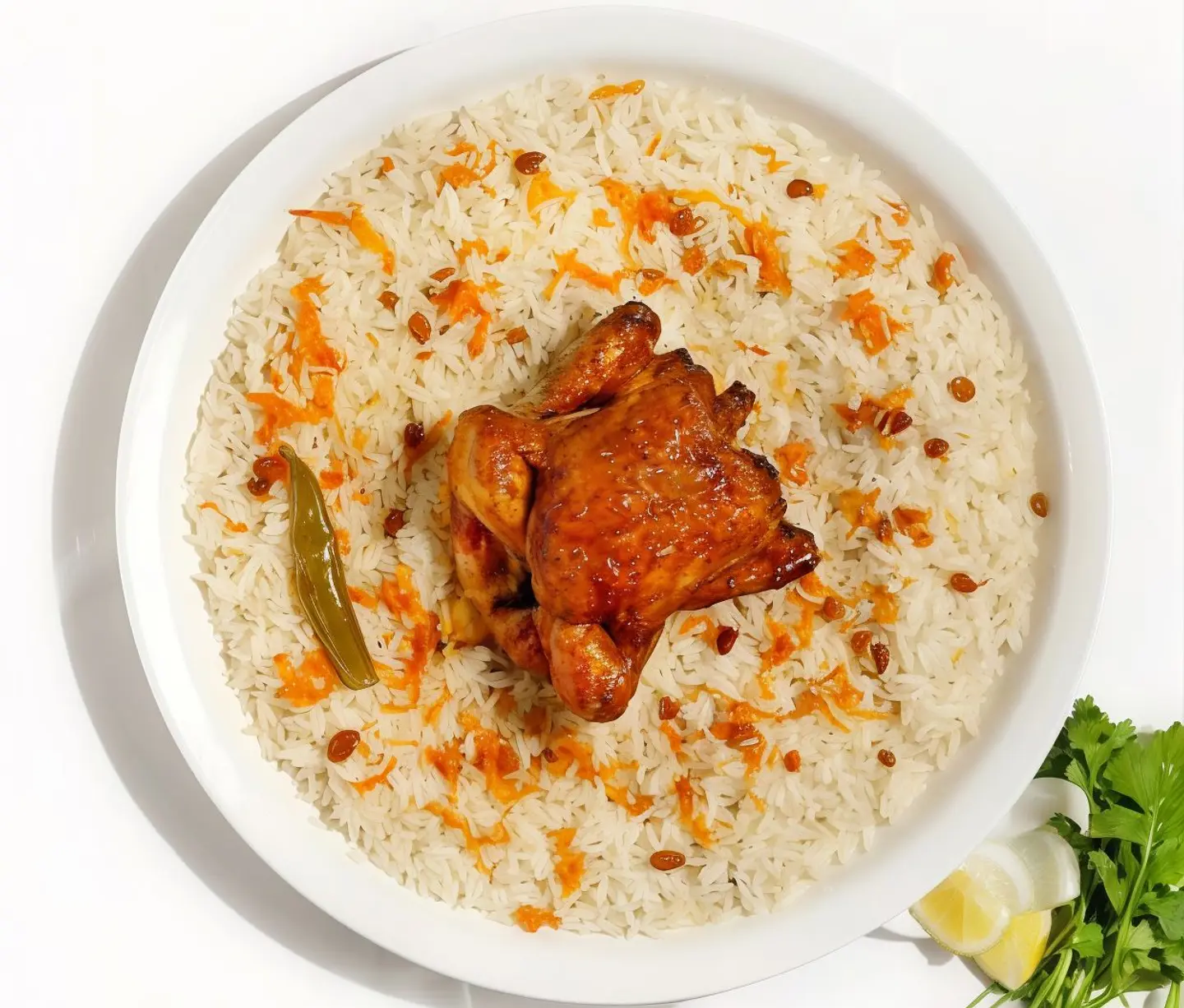 Whole Grilled Chicken With White Rice