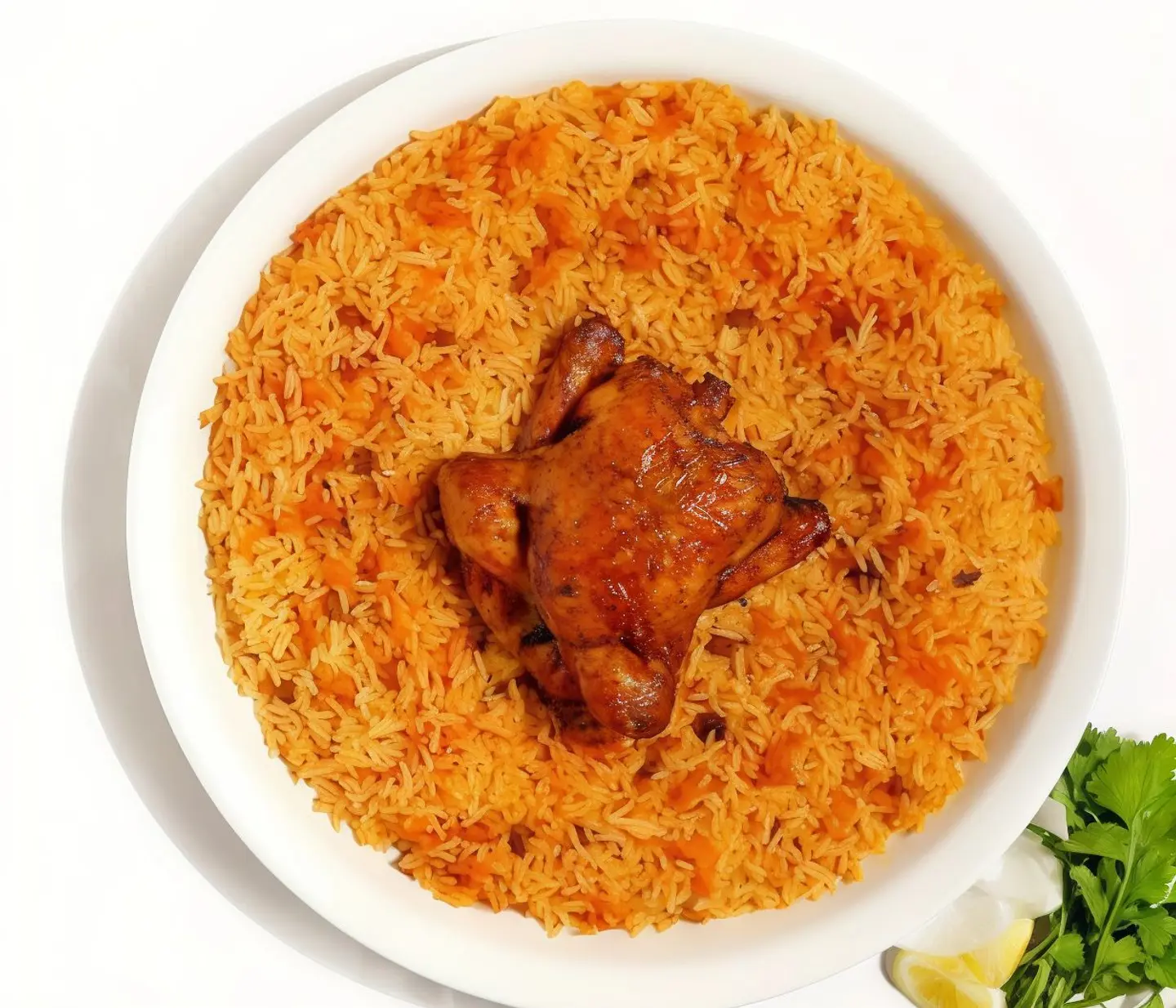 Whole Grilled Chicken With Red Rice