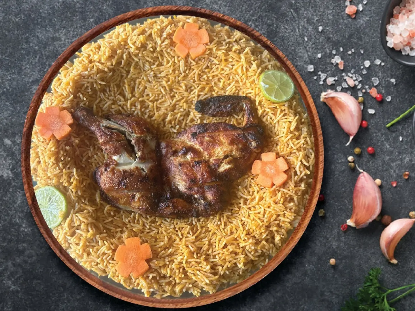 مضغوط دجاج على الفحم حبة