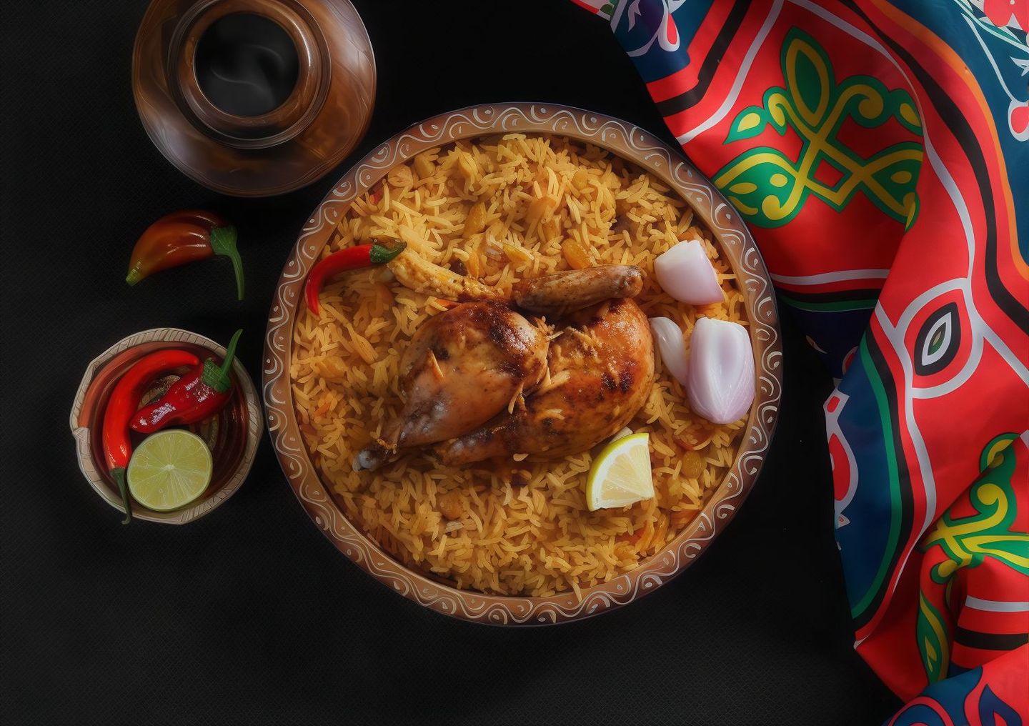 كبسة بيت دجاج فرن - حبة دجاج كاملة