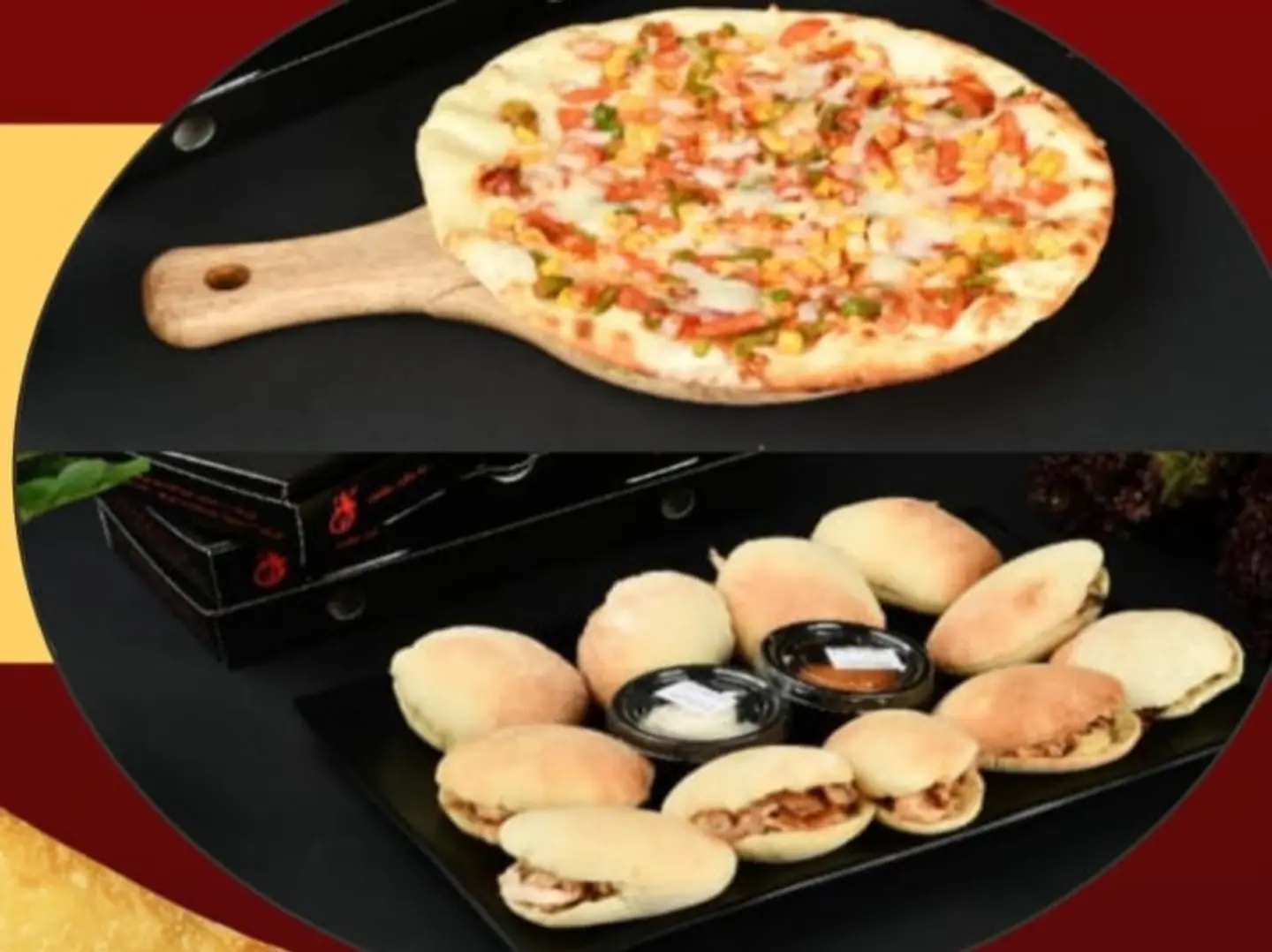 بوكس ميني مشروحة 16 حبة وبيتزا صغيره