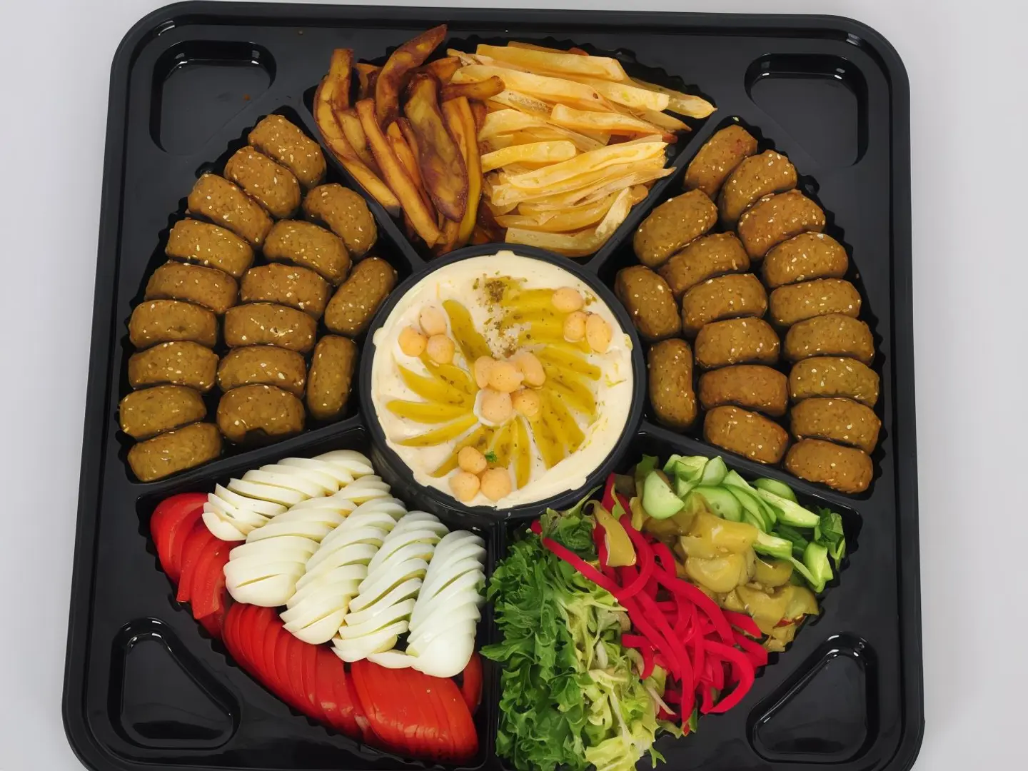 صحن فلافل -وسط