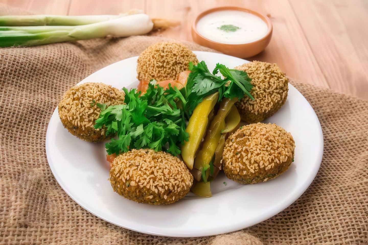 4 حبات فلافل محشى بالجبن صغير