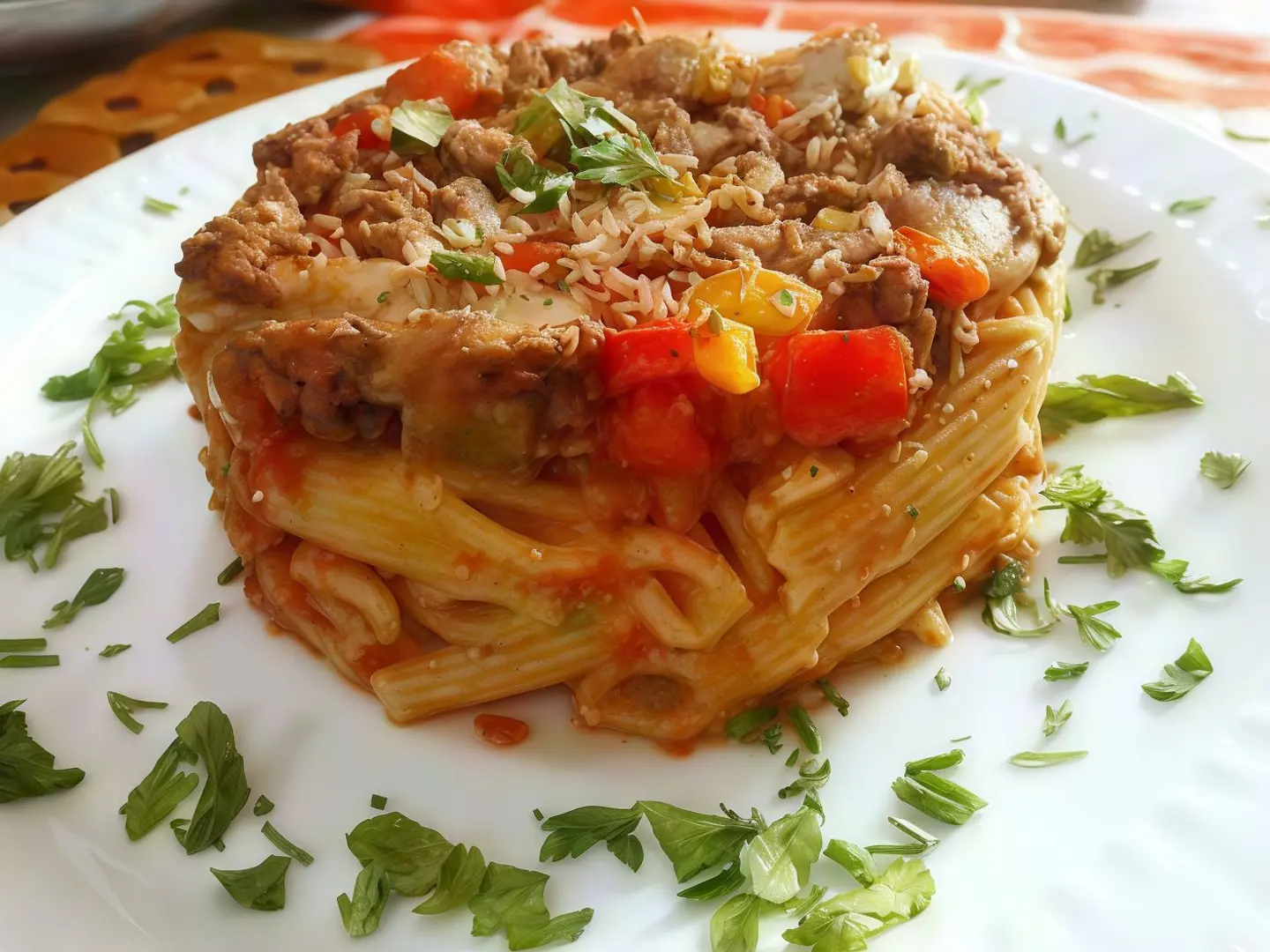 Penne Pasta Tagine With Chicken