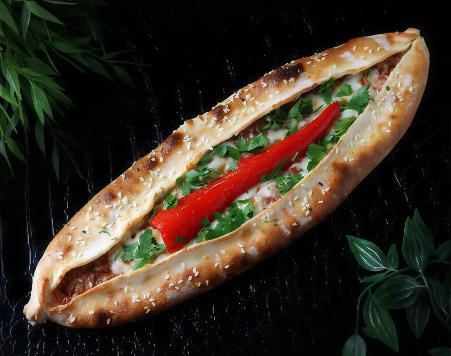 Pie Armenian Spicy Meat With Cheese