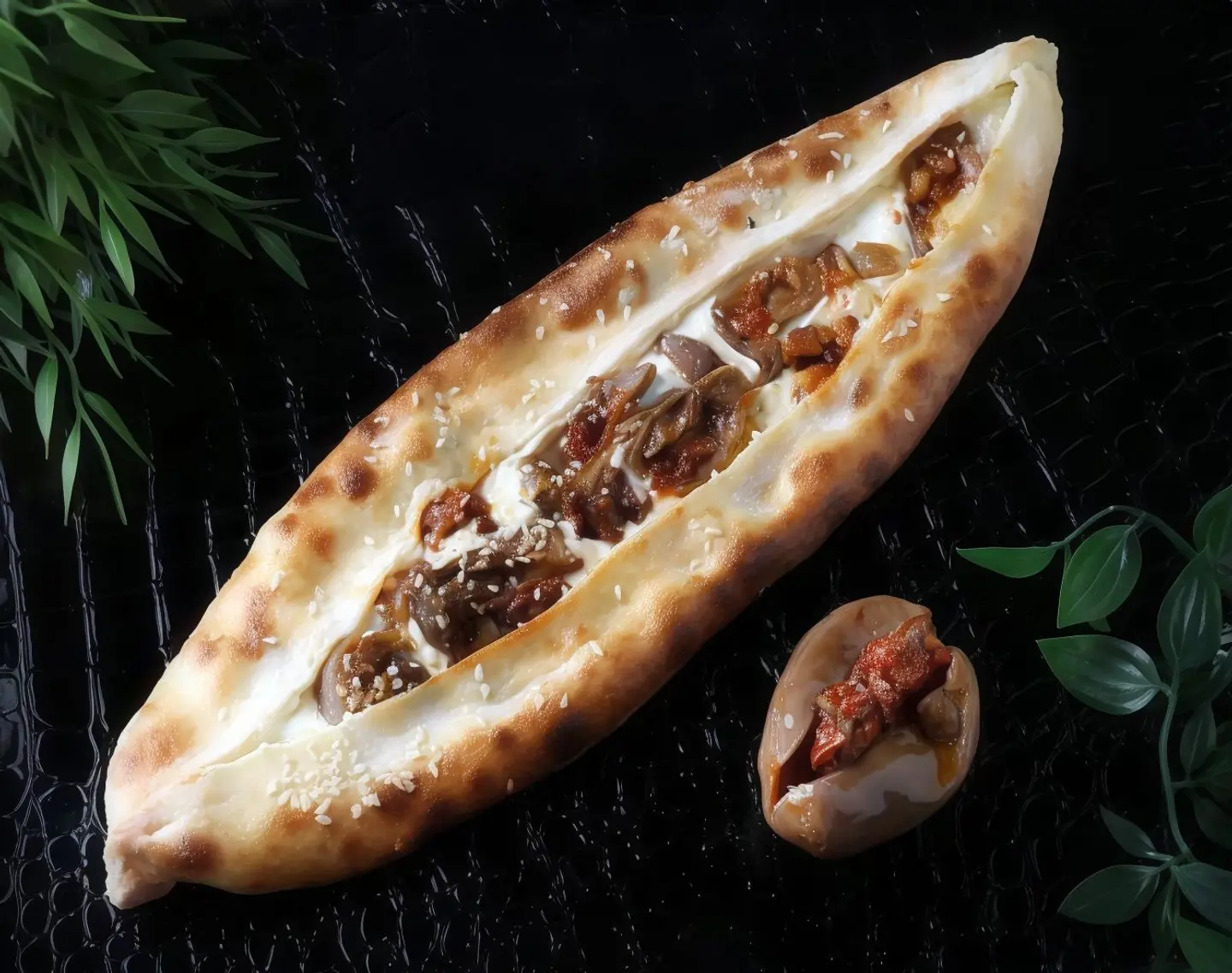 فطيره مكدوس باللبنه