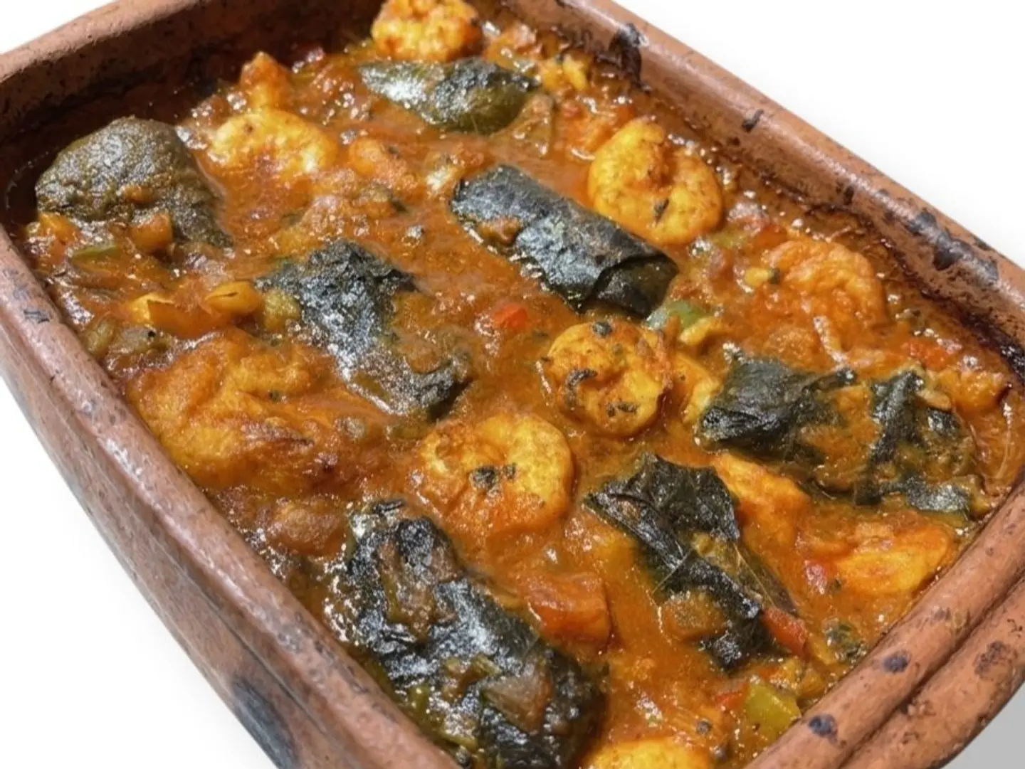 Vine Leaves Casserole With Sea Food