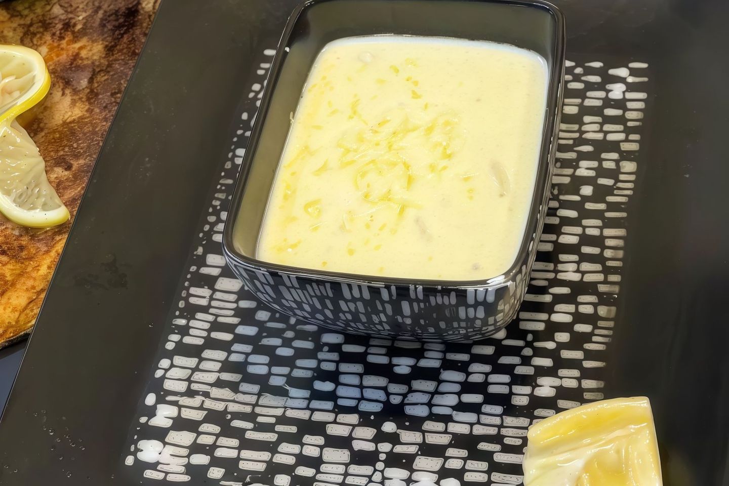شوربة كريمة وسمك وروبيان