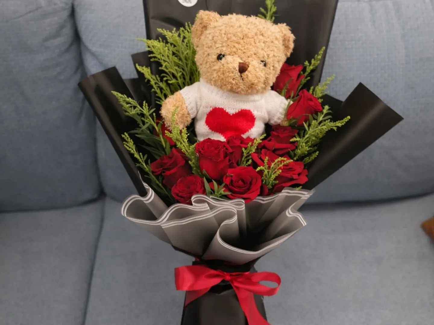 باقة فالنتاين 3 مع دبدوب