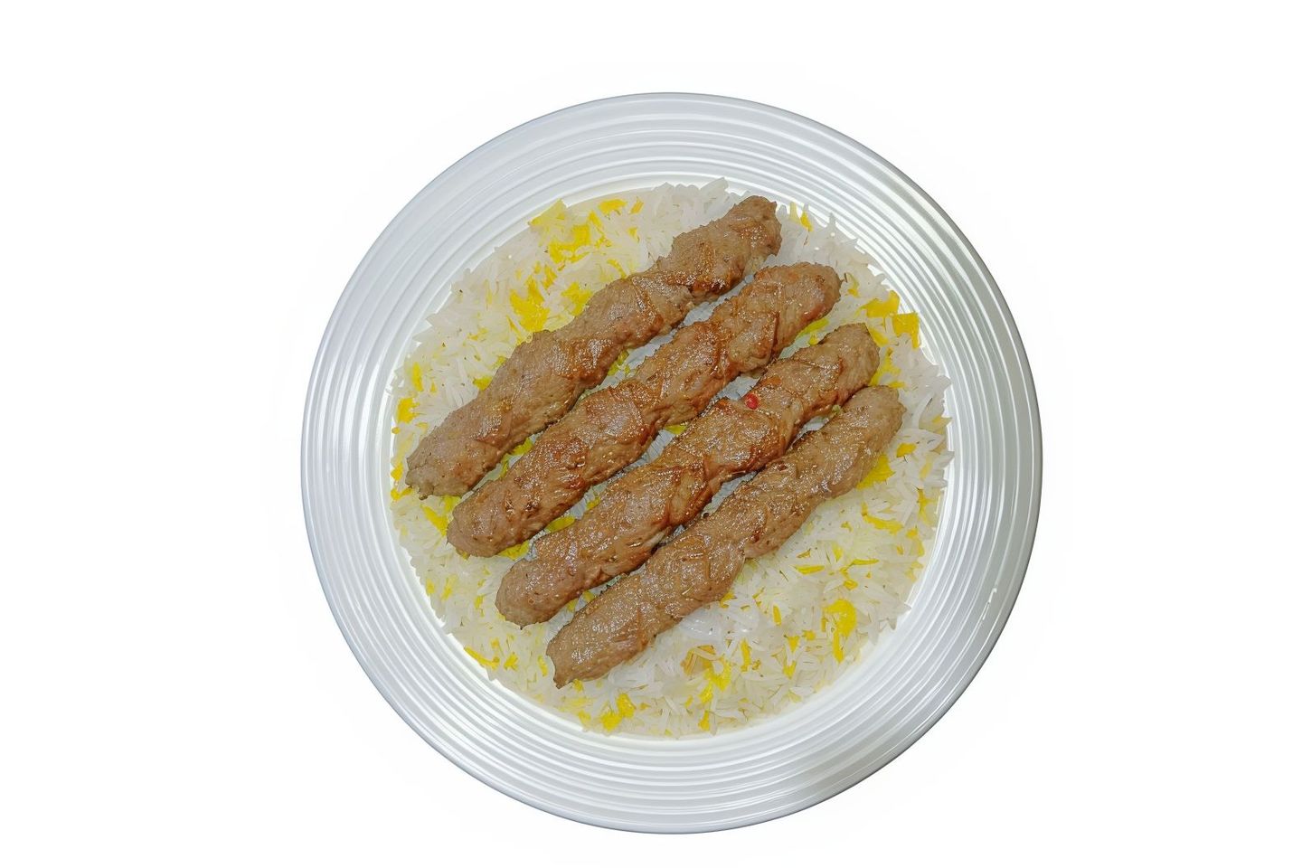كباب لحم مع الأرز
