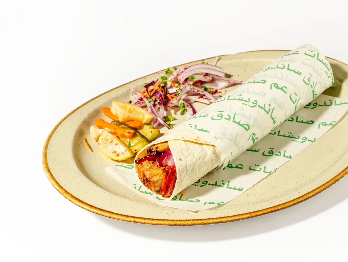 ساندويتش شيش طاووق بخبز الصاج