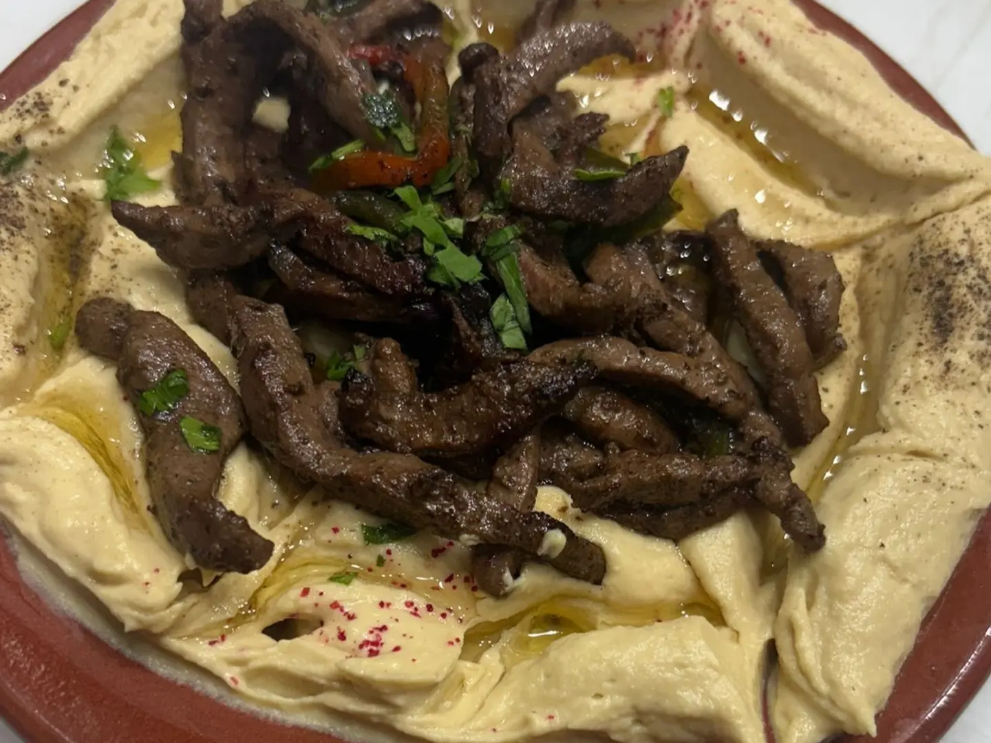 حمص بالكبدة