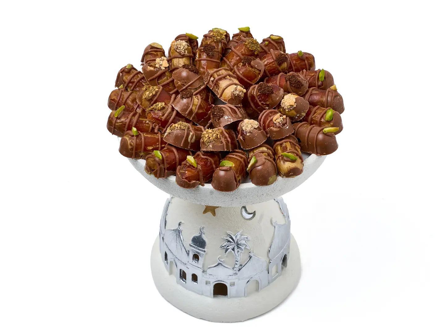 صينية رمضان الصغيرة من الفايبر مع فانوس مضيء