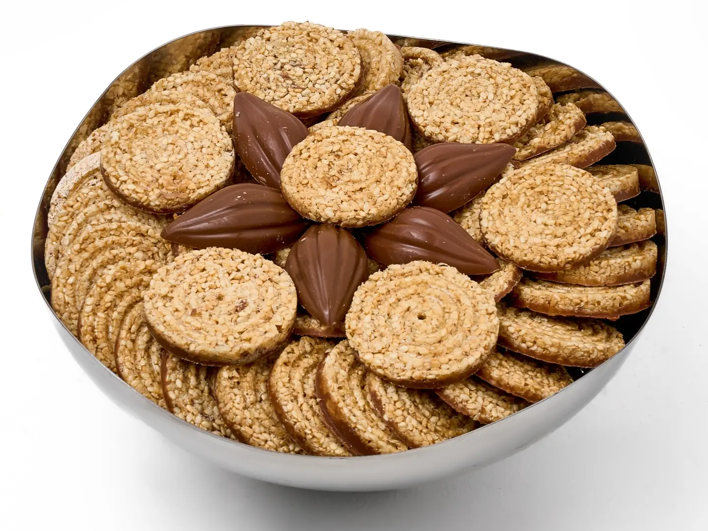 صينية سمسم الشوكولاتة