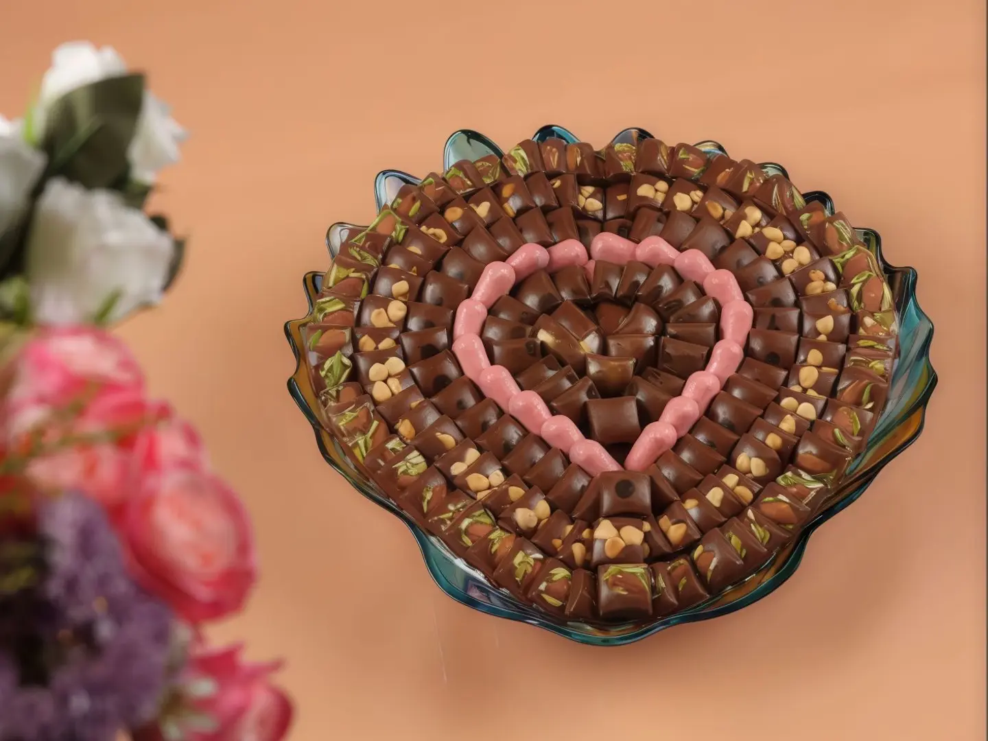 صينية زجاجية على شكل صدفة