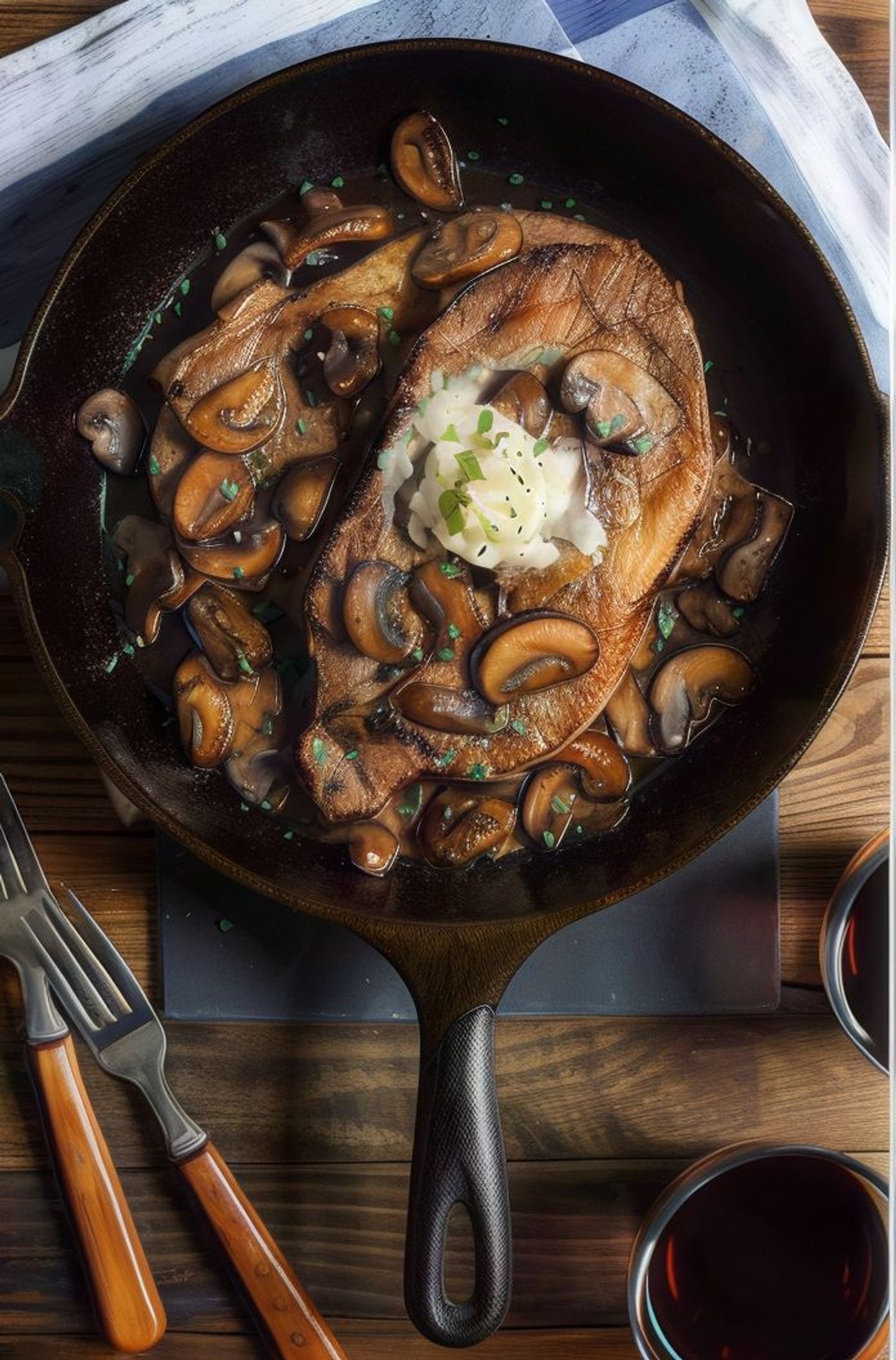 Sizzling Mushroom Steak